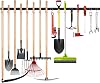 WALMANN All Metal 64 Inch Wall Mount Garden Tool Organizer for Garage, Mop and Broom Holder, Yard Tool Storage Rack for Rake, Shovel, Spade, Mop, Broom(4 Rails, 16 Hooks)