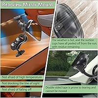 Vista 4 de Soporte para cámara de salpicadero, soporte roscado de cámara de 1/4 "1/8", base de montaje de aluminio para espejo retrovisor de conducción