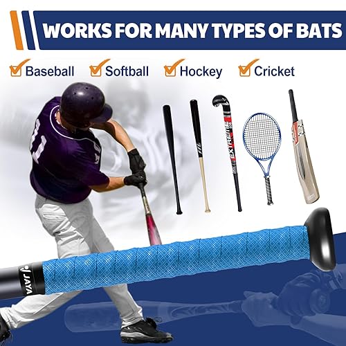 Miniatura 4 de JAYA Cinta de agarre de bate antideslizante, cinta de agarre de bate de béisbol y sóftbol, cinta adhesiva completa, cinta de agarre de tacto