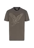 Mens Large Embroidered Eagle Regular Fit Cotton Jersey