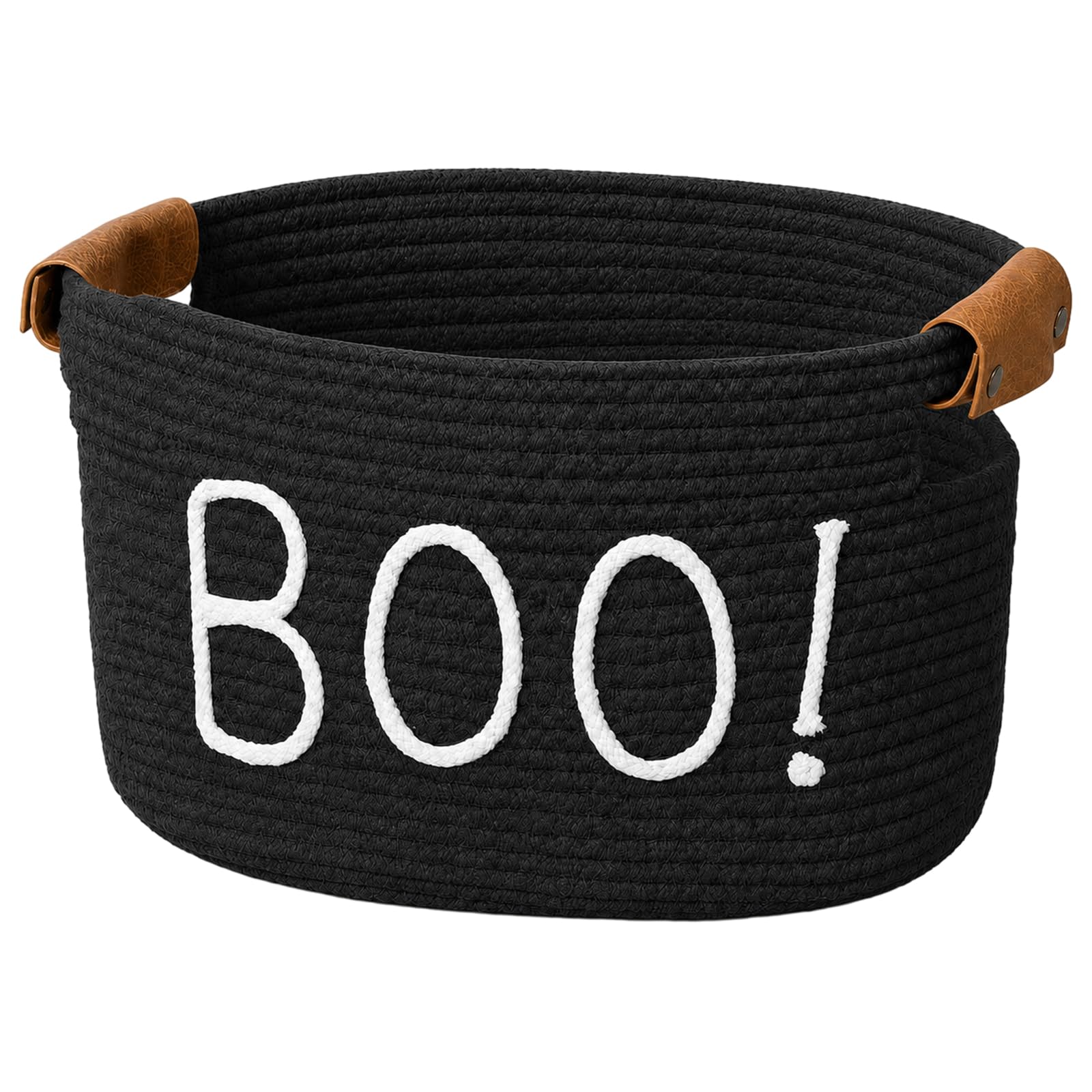 Halloween Trick or Treat Basket Cotton Rope Storage Bin