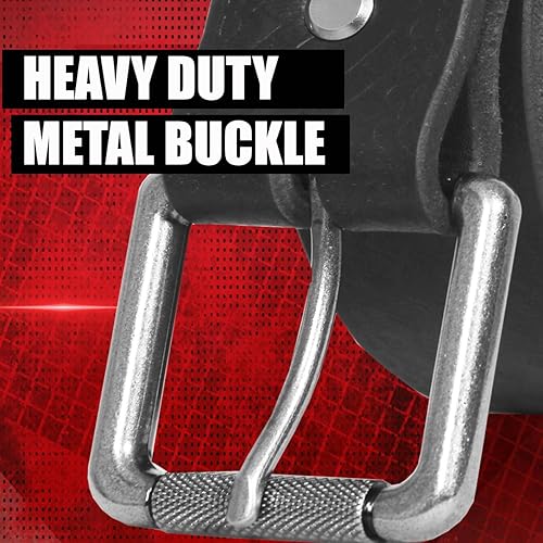 Miniatura 4 de IBRO Cinturón táctico de alta calidad para pistola de cuero CCW EDC, 14 onzas, 100% cuero auténtico, 1  pulgadas de ancho, 0.2 pulgadas de grosor