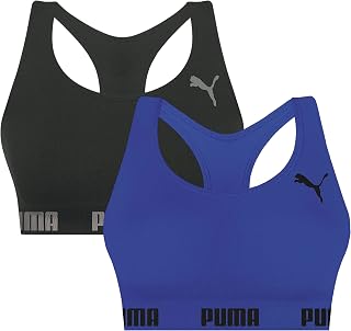 Kit 02 Top Nadador Puma Sem Costura | 1 Preto - 1 Azul Royal | M (40-42) | 27070.001_550_617_M_02UN_