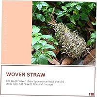 Vista 5 de Mipcase Nido de pájaro de paja hecho a mano para tejer loro de hierba