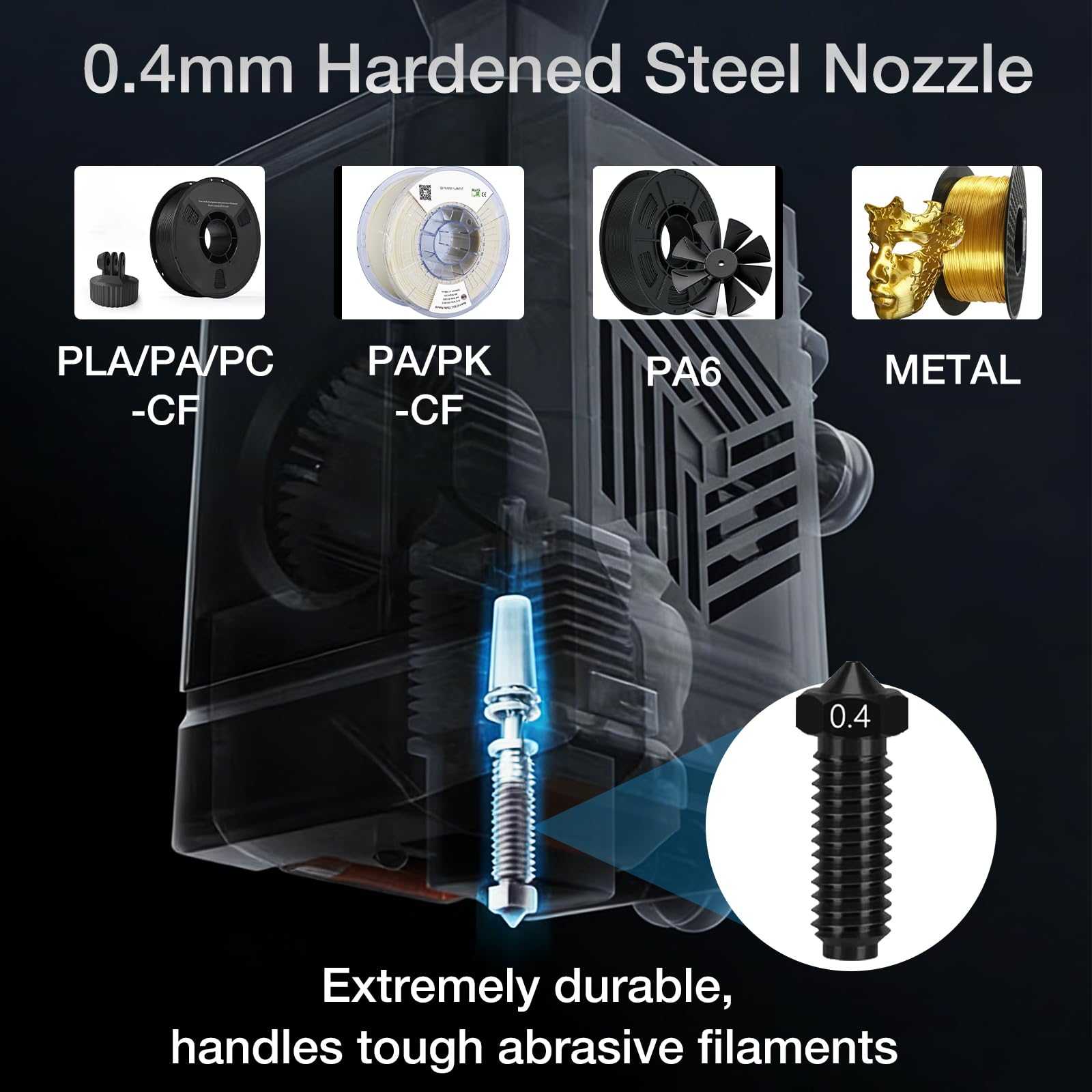 Yizhet 2 sztuki zestawu modernizacyjnego Hotend Kit dla Anycubic Kobra 3