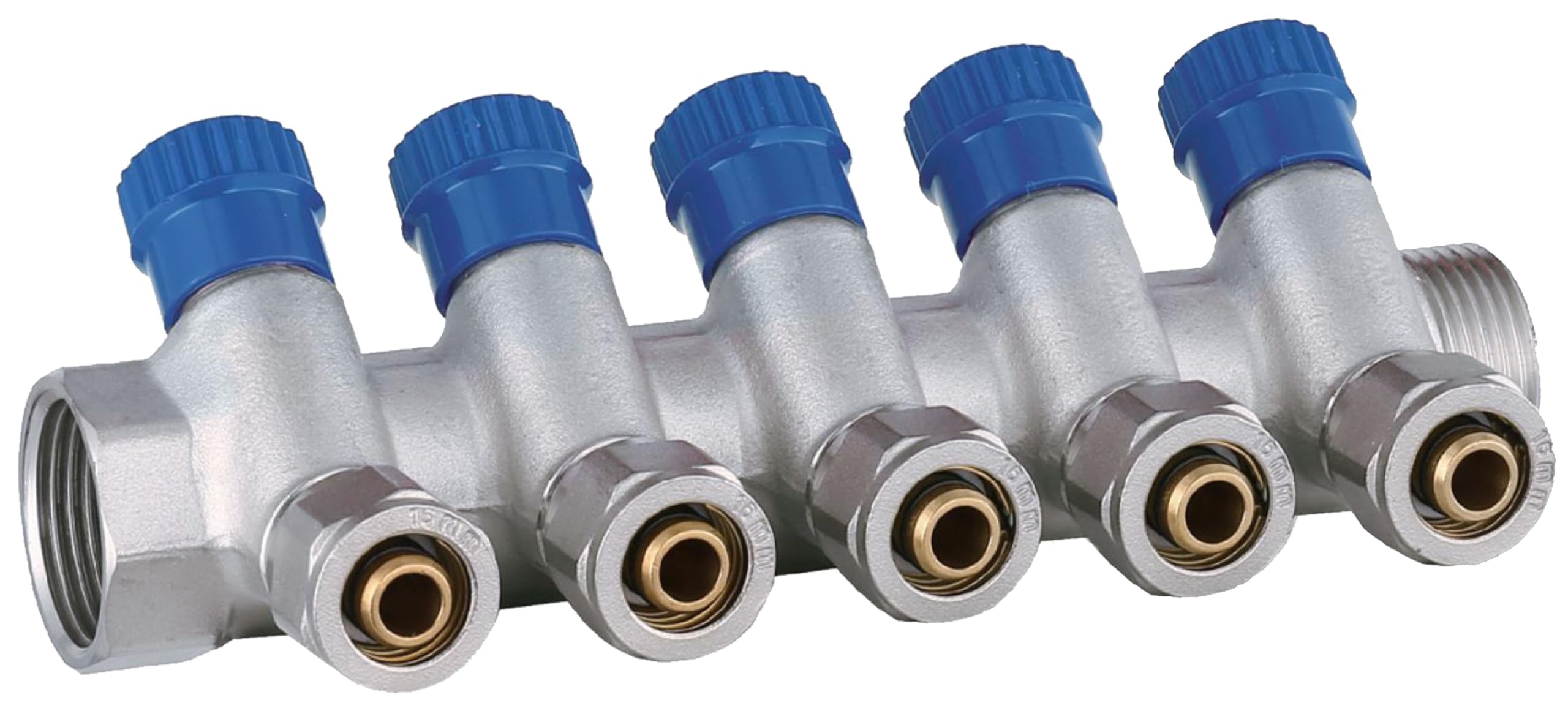 Distributeur D'eau Froide Potable Chauffage Industrie Distributeur De Raccordement 1 Pouce x 16 mm PEX 5 Circuits
