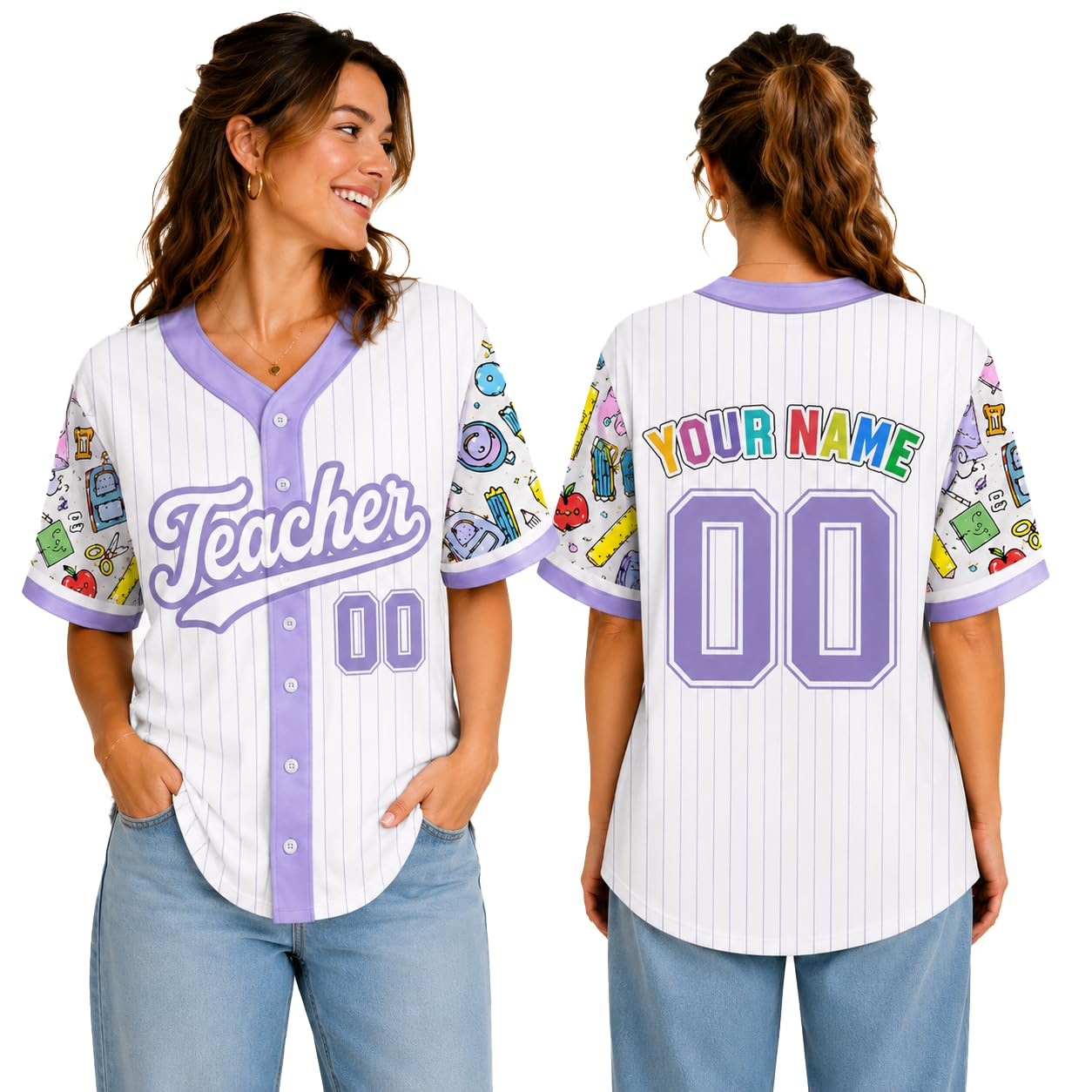 Teacher Jersey Personalized Teacher Shirts Back to School Outfits