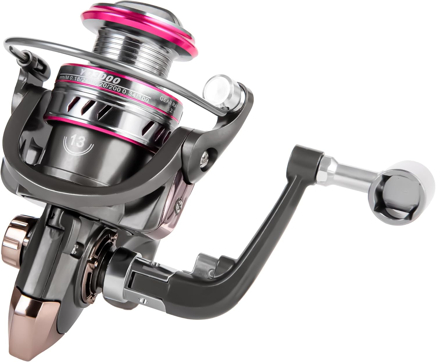 Saltwater Fishing Reels, Spinning Reel Stainless Steel Ball Bearing, Size 1000 is Perfect for Ice Fishing, Ultra Smooth with P26.5LB Carbon Fiber Drag