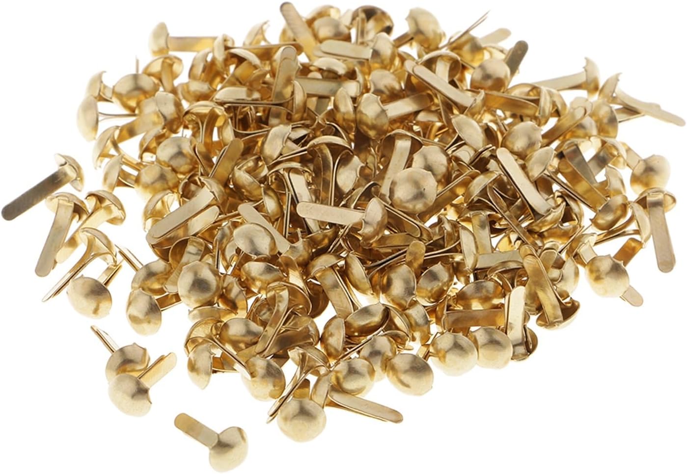200Pcs Mini Round Head 4.5mm Metal Brads Paper Fasteners