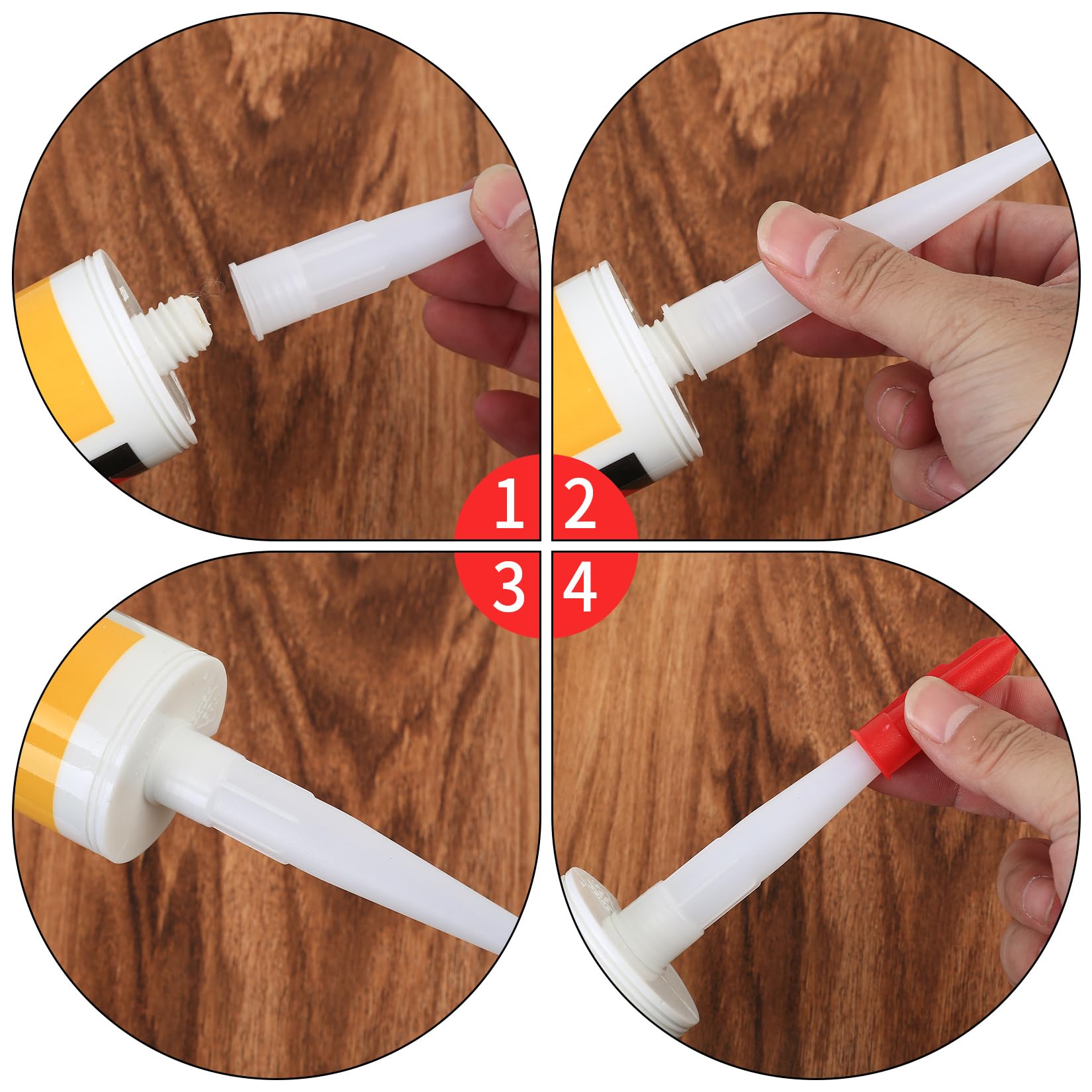 Lot De 30 Pointes De Cartouche En Silicone - Embouts En Silicone - Buses En Silicone Pour Mastic Adhésif Et Pistolet à Cartouche