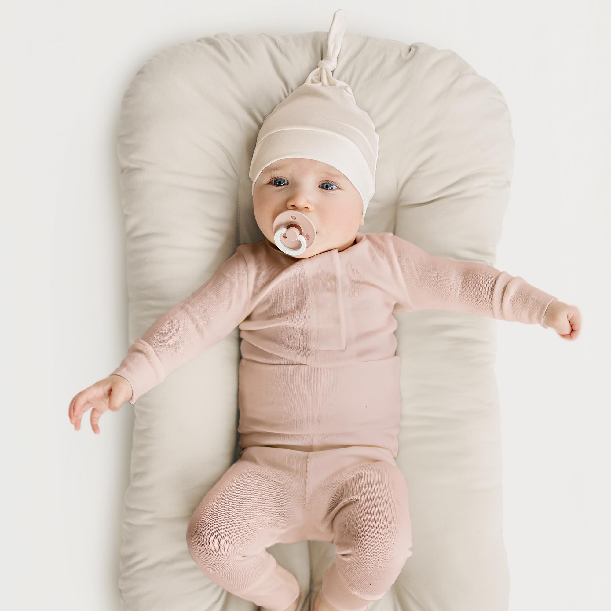 Konssy - Juego de 8 gorros para recién nacido, gorro con nudo suave para bebés y niñas, gorras de 0 a 6 meses