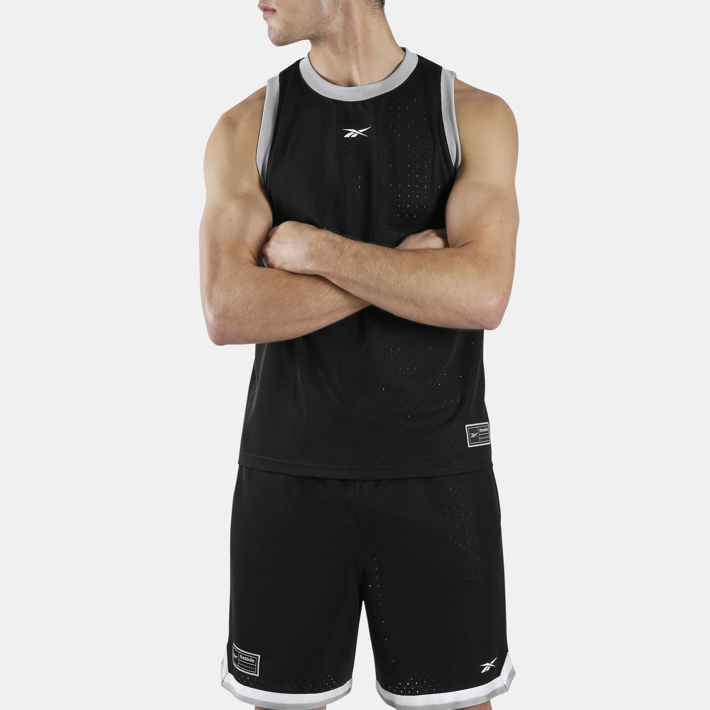 Reebok - Id Basketball Mesh Jersey  Black  Extra Small