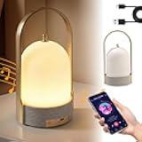 2-in-1 Wireless Bluetooth Speaker Lamp, LED Light with Premium Sound, Warm & White Light, 3-Level Touch Dimming, Portable & Durable, Multi-Functional Speaker Light for Home Outdoor & Gift