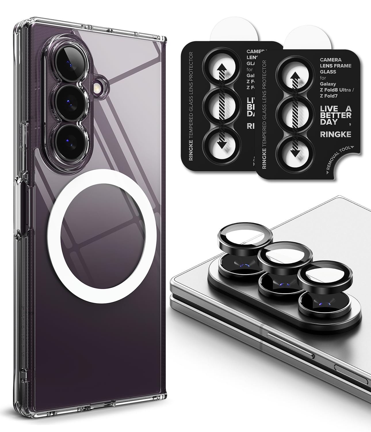 Ringke Funda y Protector Cámara para Galaxy Z Fold 8 Ultra