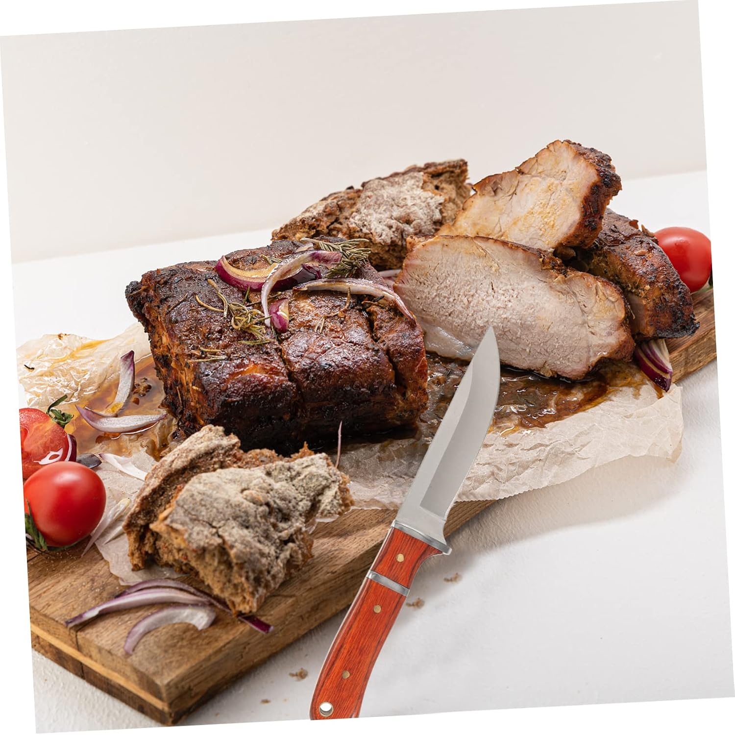 Stainless Steel Small Cleaver with Wooden Handle, Meat Cutter
