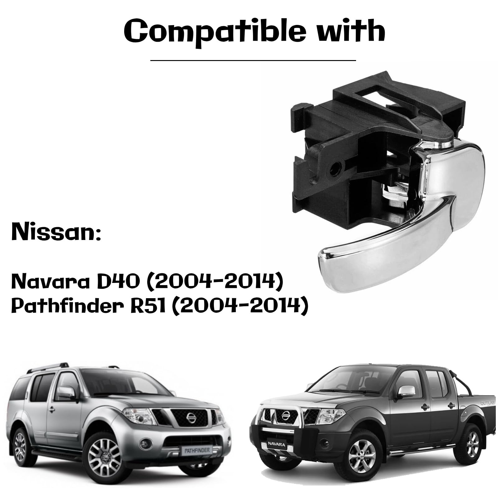 Twowinds Maniglia 80670-4X02B Compatibile con Nissan Navara D40 - destra
