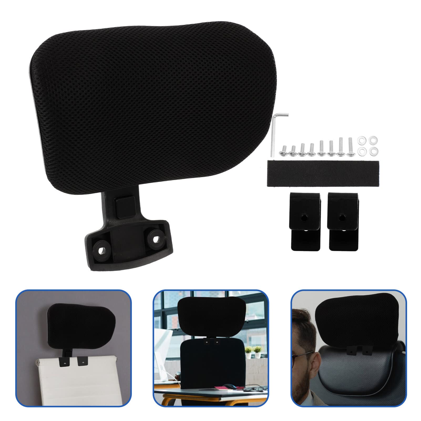 CALLARON 1 Juego reposacabezas Ajustable reposacabezas de Silla de Escritorio Almohadas Azules Ergonomic Chair Office Chair sillas de Escritorio Silla de computadora Suministro de Silla
