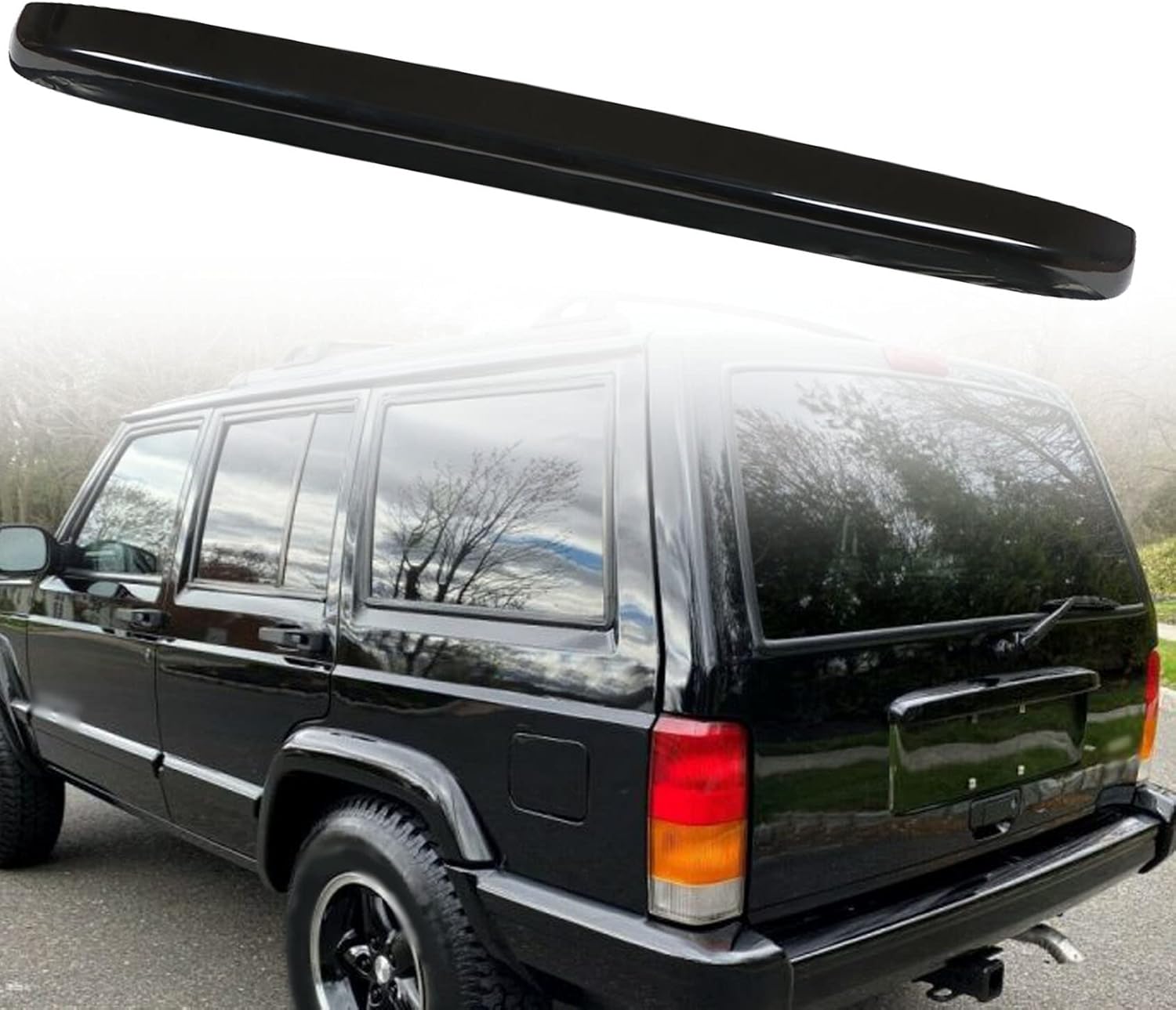 1PCS Rear License Plate Light Lamp Cover Black Replacement for Che-rokee 1997-2001 5FL86ZZZ