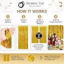 MONKEYTAIL Laser Wave Gold Foil Fringe Curtains, 2 Pcs, 6.5 x 3.25 ft gallery image