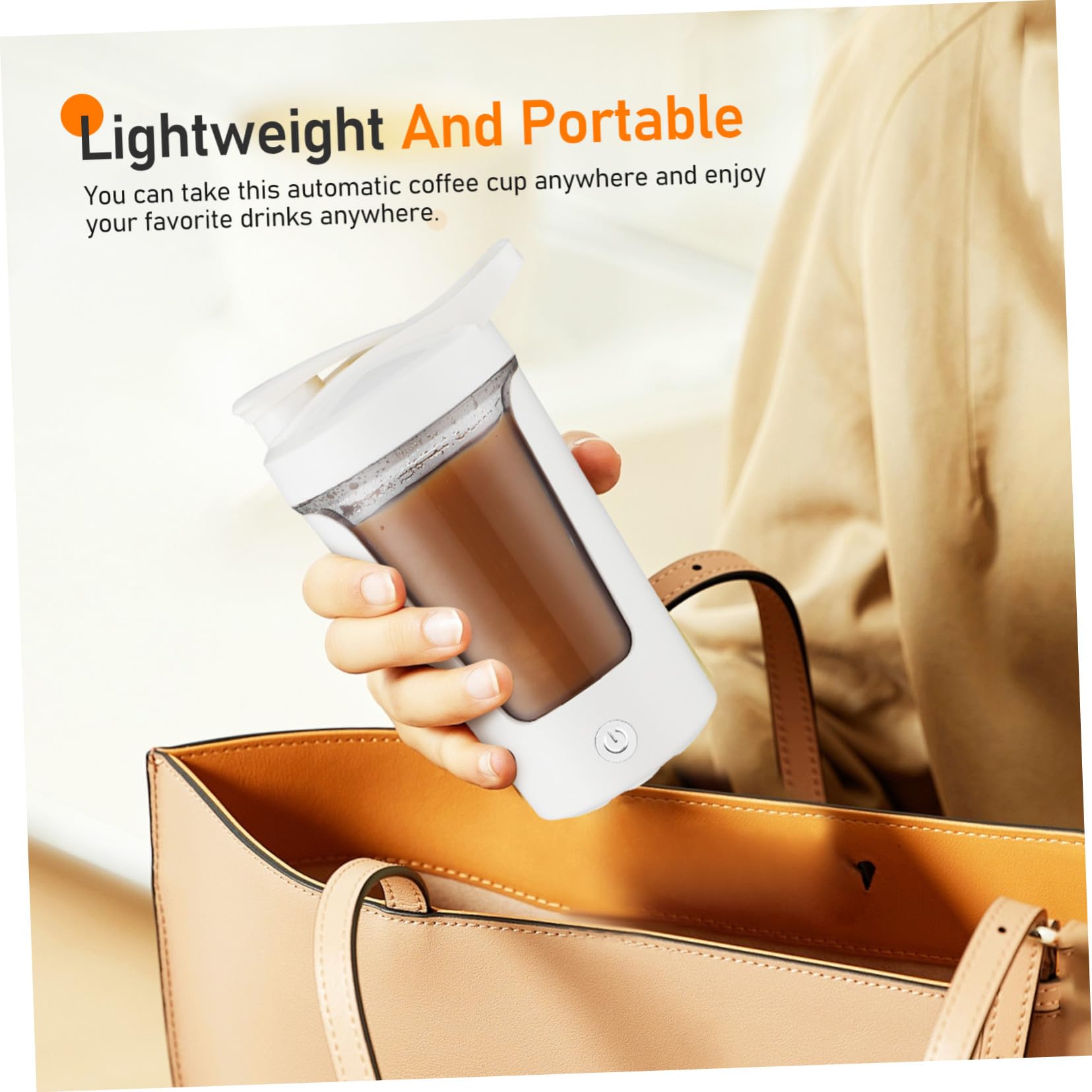 Homoyoyo Bouteille Shaker Électrique Rechargeable Café et Protéines Tasse Mélangeuse Automatique Portable PP et Abs Agitation Rapide pour Boissons Soymilk et Café