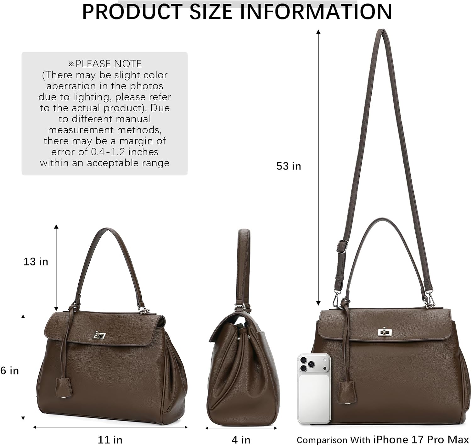 ALEX&MIA Handbag for Women – Multi-Functional Tote, Shoulder & Crossbody, Adjustable Strap for Work & Daily Use image 4