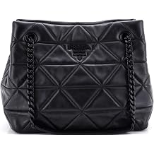 Pre-Loved Spectrum Tote Quilted Nappa Leather Medium, Black