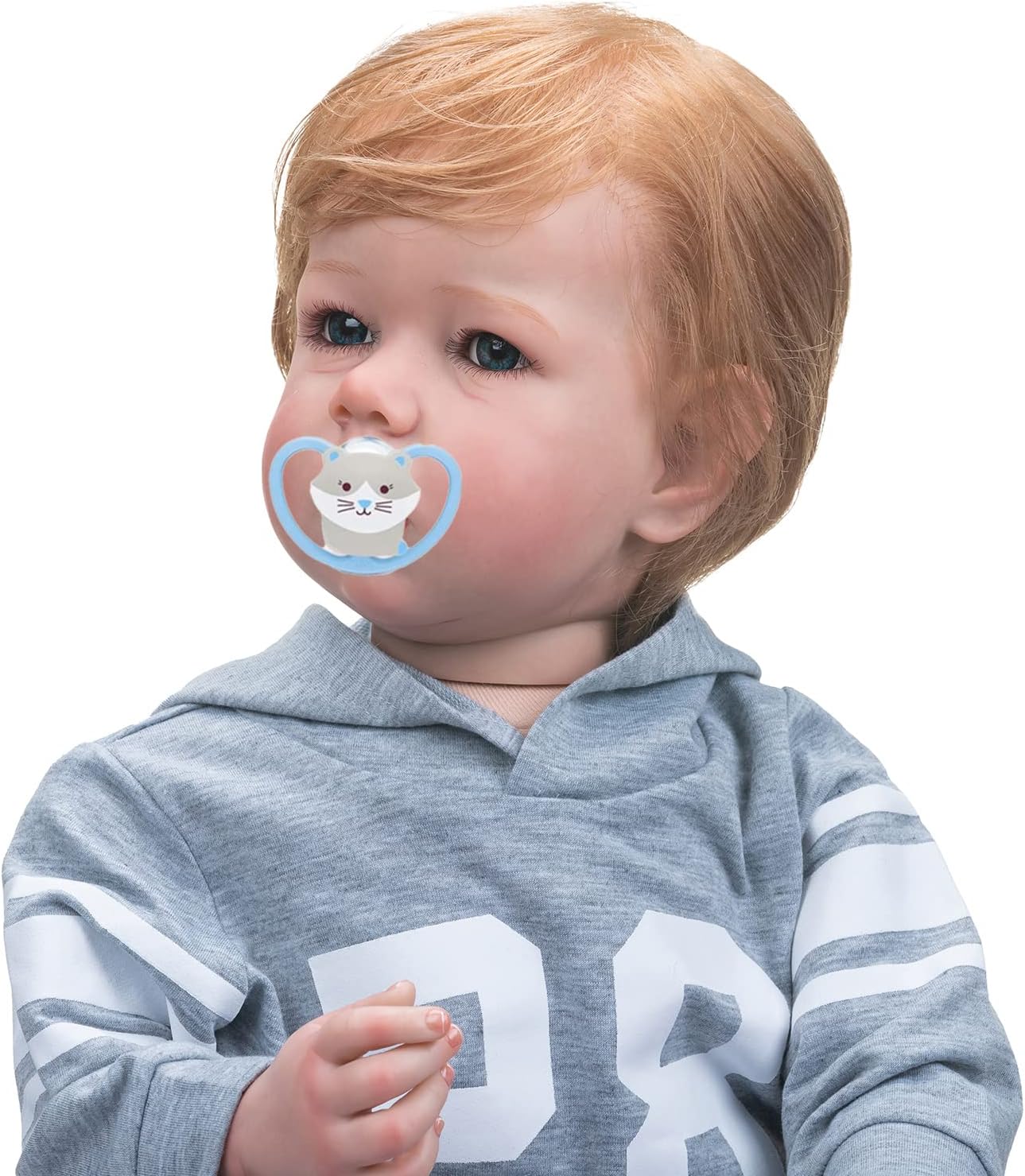 TERABITHIA 28 Inches Huge Size Rooted Blond Hair Lifelike Reborn Baby Doll with Soft Weighted Cuddly Body Realistic Newborn Toddler Boy Dolls that Look Real and Feel Real