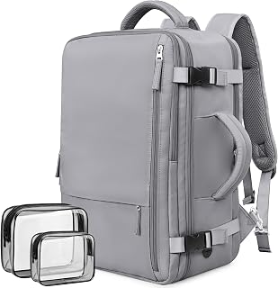 Travel Backpack for Women Men, Carry on Backpack Bag for Traveling on Airplane, Flight Approved Personal Item Size Backpack Luggage,Travel Essentials, Dark Grey
