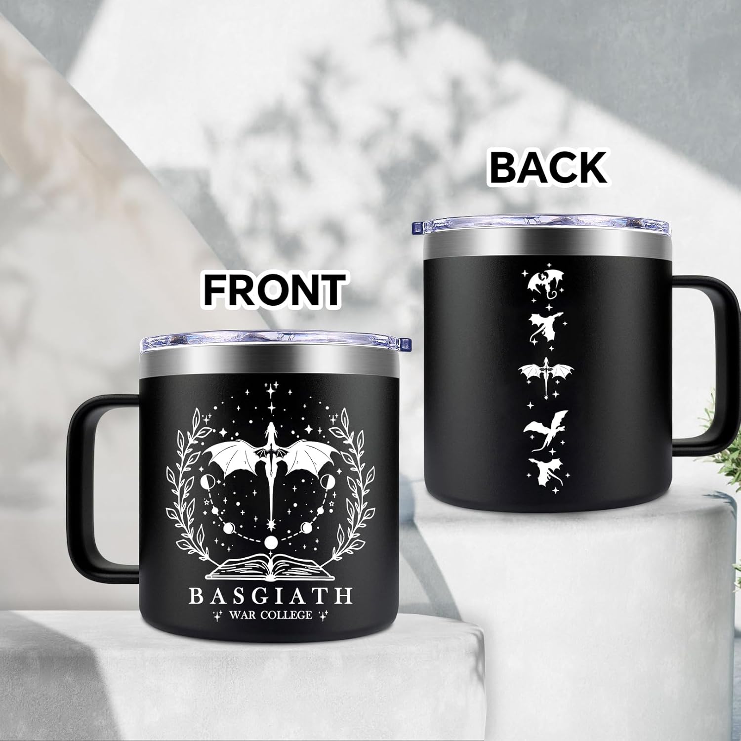 Fufendio Fourth Wing Funny Mug 14oz, Fourth Wing Gift Merch, Inspired Fantasy Book Lover Gifts, 4th Wing Bookish Dragon Merchandise - Image 5