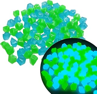 iaoskqwu Ilumine su jardín con una piedra luminosa en forma de diamante que resiste diversos factores y mantiene colores brillantes y brillo, azul+verde, 1000 piezas