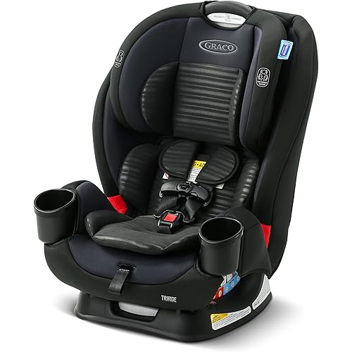 Graco® TriRide 3-in-1 Reclining Car Seat Clybourne - Rear & Forward Facing Car Seat Highback Booster Adjustable Headrest