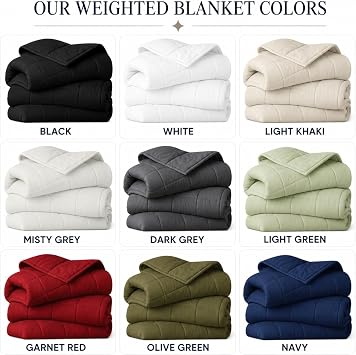 HomeSmart Weighted Blanket King Size 30lbs, Heavy Weight Blanket, Soft Breathable Fabric, Black
