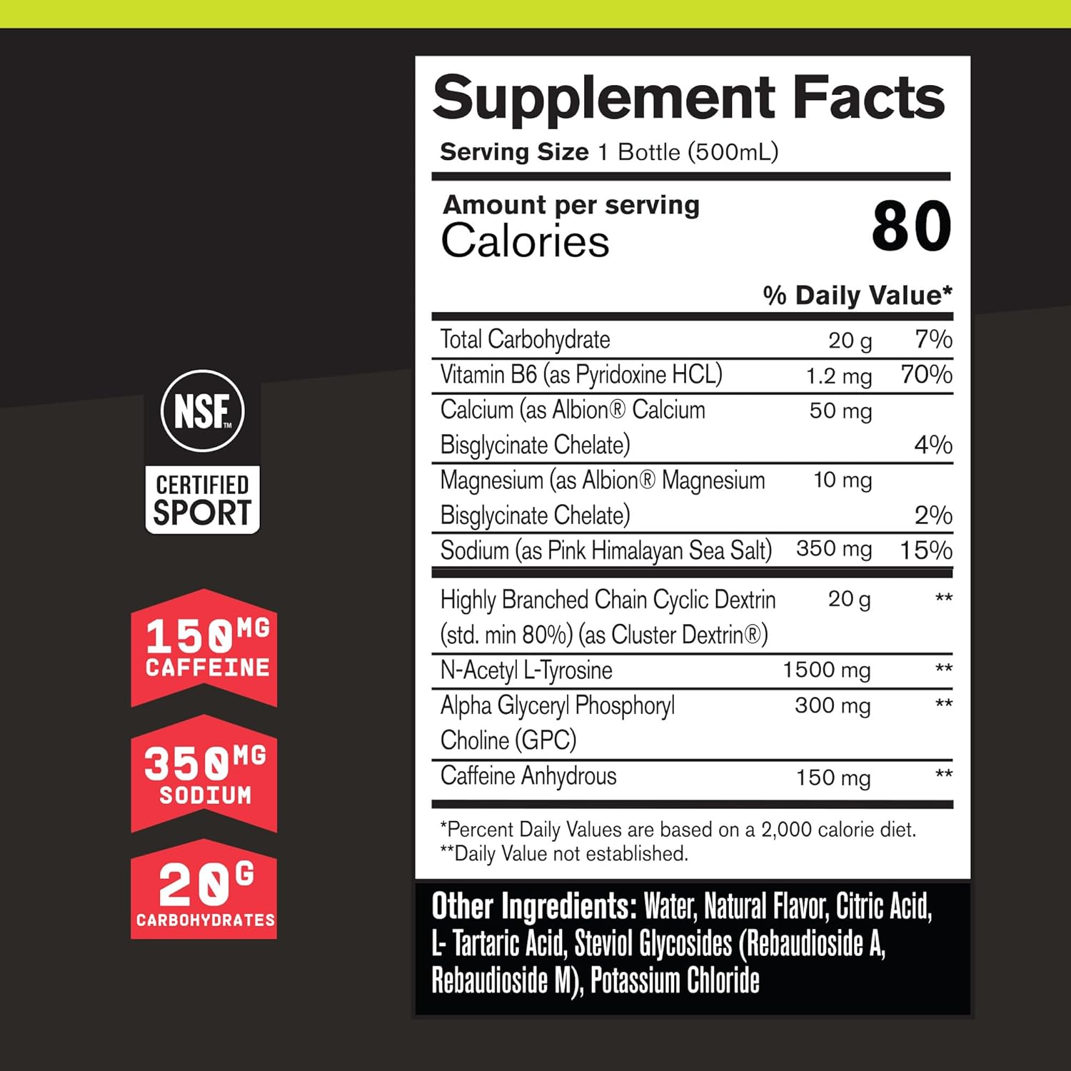 BARE PERFORMANCE NUTRITION G.1.M Sport+ Ready to Drink Endurance Pre-Workout & Hydration – Electrolytes, Caffeine & Nootropics – Lemon Lime – 12 Pack Bottles for Race Day & Long Runs