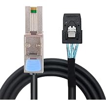 External Mini SAS 28AWG Male 26Pin SFF-8088 to Internal Mini SAS Male 36Pin SFF-8087 Data Cable 1M 3.3feet