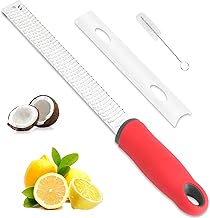 Kalsreui Cheese Graters, Zester Grater, Cheese Grater Zester, Lemon Grater Kitchen, Ginger Grater, Counut Grater, Garlic Grater, Grater for Cheese, Giger, Nutmeg, Chocolate, Razor-Sharp Blade Red