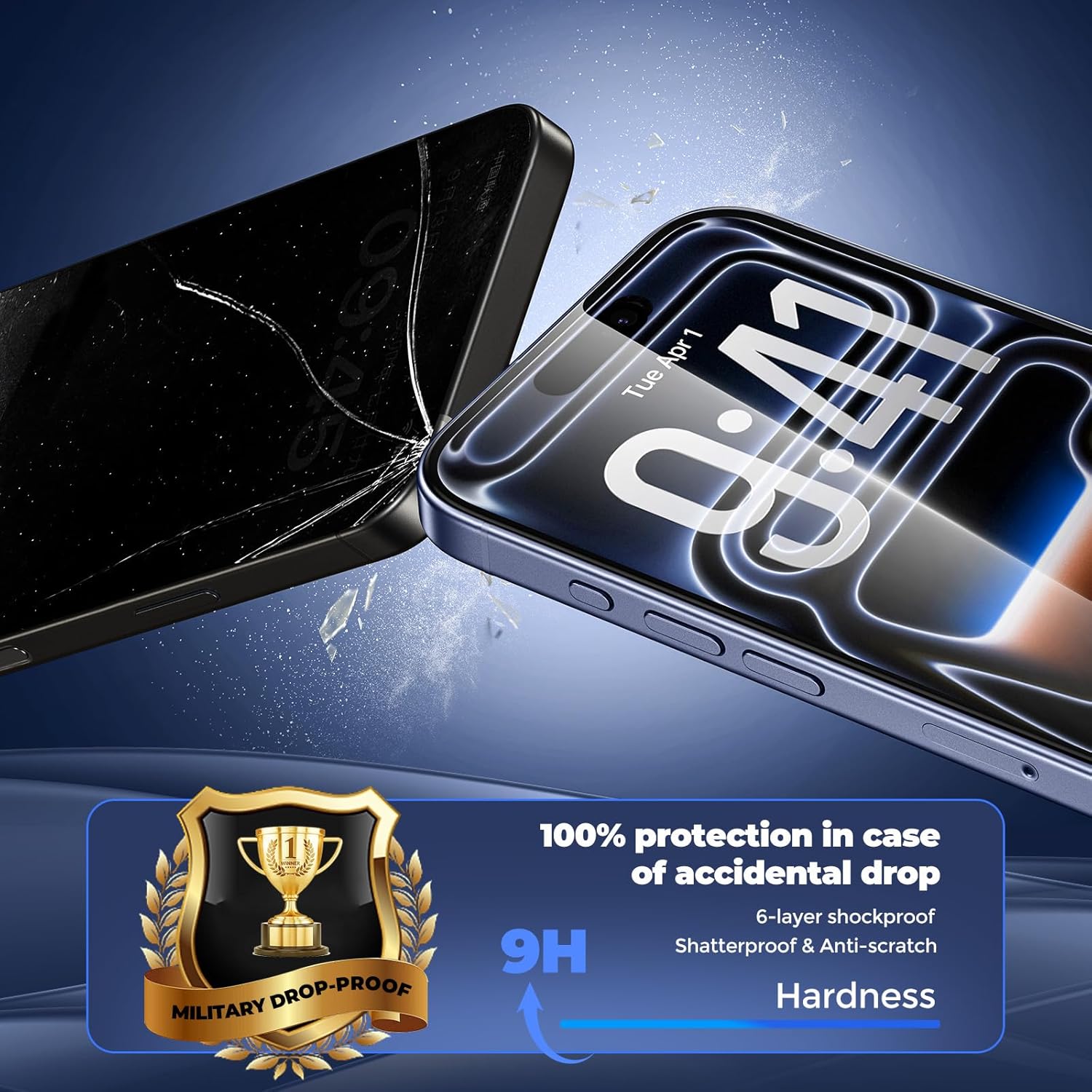 Screen Protector for iPe 17 Pro, Full Covera