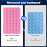 Vista 12 de Silicone Double Sided Suction Phone Case Mount, Detachable Hands Free & Strong Grip Holder for Selfies & Videos, Compatible iPhone Android