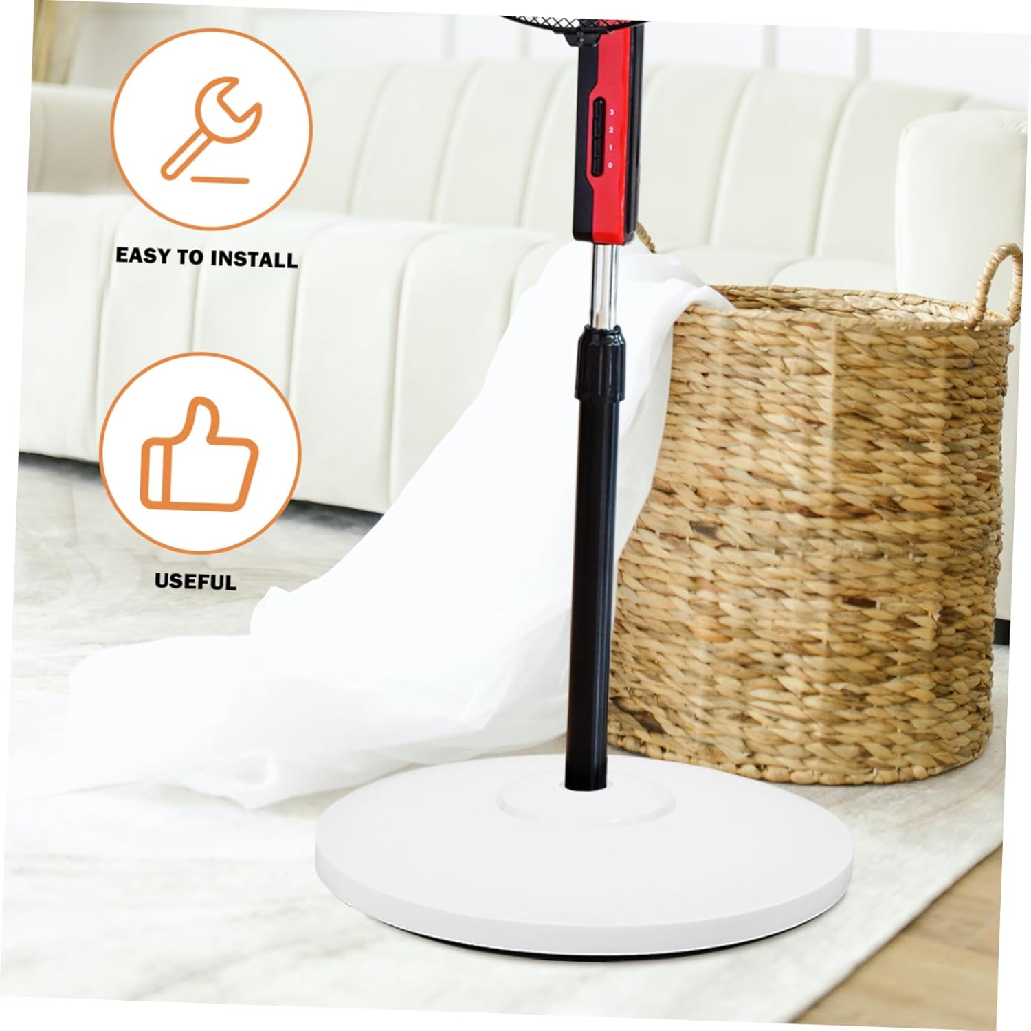 Amosfun Stand up Fan Base Replacement Heavy Duty Plastic Electric Fan Chassis Lifting Base