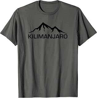Simple BLACK Mt. Kilimanjaro Graphic T-Shirt