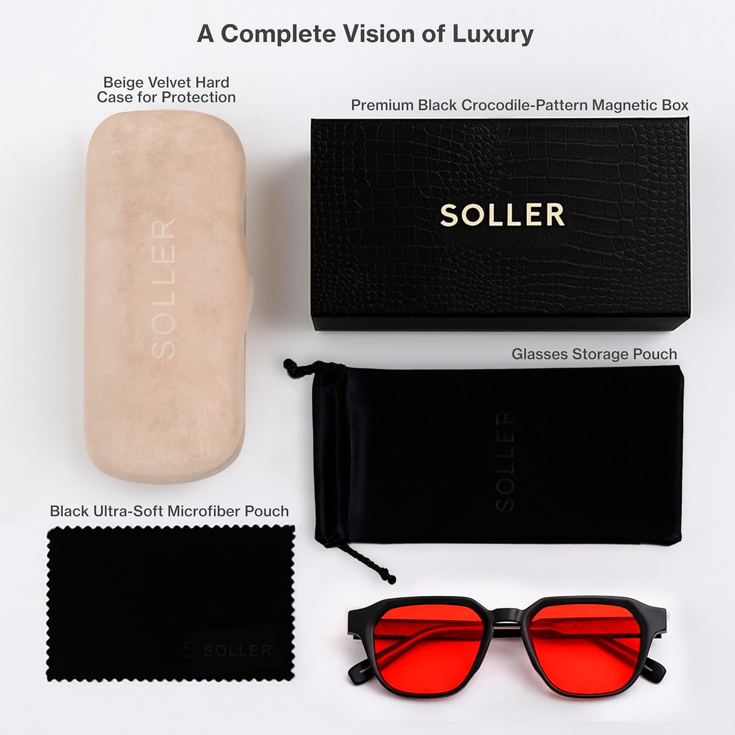 Colorado Home Co Red Lens Glasses for Sleep, High Block Night Computer Gaming Glasses, Anti Eye Strain with Case