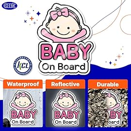 GEEKBEAR Baby on Board Car Sticker - Character Design, Reflective, Weather-Resistant (05. Prince)