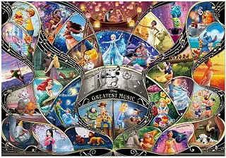 テンヨー(Tenyo) 【日本製】 1000ピース ジグソーパズル ディズニー DISNEY GREATEST MUSIC (51x73.5cm) D-1000-872 のり付き ヘラ付き サービスカード付き