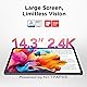 TCL NXTPAPER 14 Android Tablet, 14.3" Paper-Like Display Drawing Pad, Digital Notebook & Musician Tablet with 4096-Level Stylus & Flip Case, 8+8GB RAM, 256GB Storage, 10000mAh, Multi-Window, Gray Product Image 3