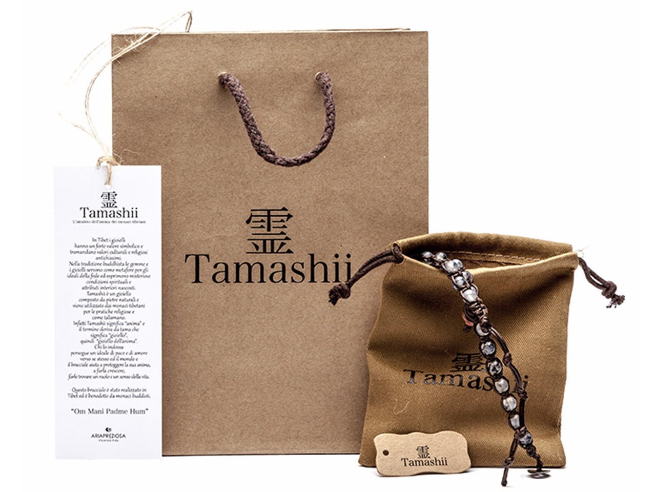 Tamashii Bracciale tibetano in Agata Blu BHS900-18