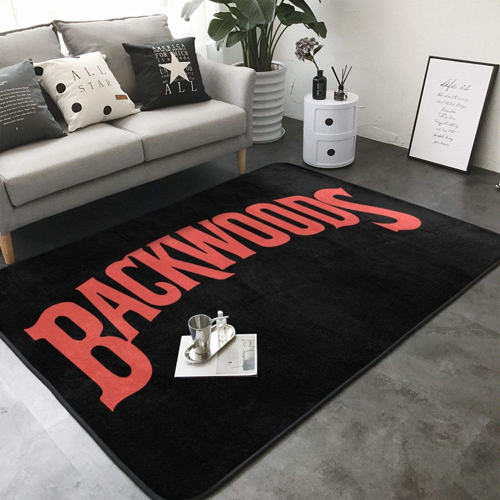 F5 Backwoods Area Rug for Indoor Plush Furry Ultra Soft Bedroom 