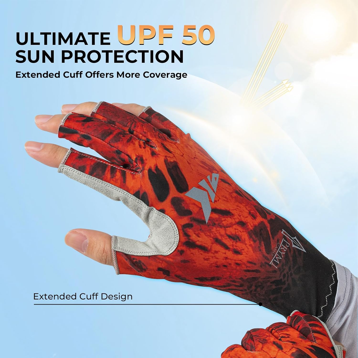 KastKing Sol Armis UPF50+ Fingerless Fishing Gloves, Men and Women image 2