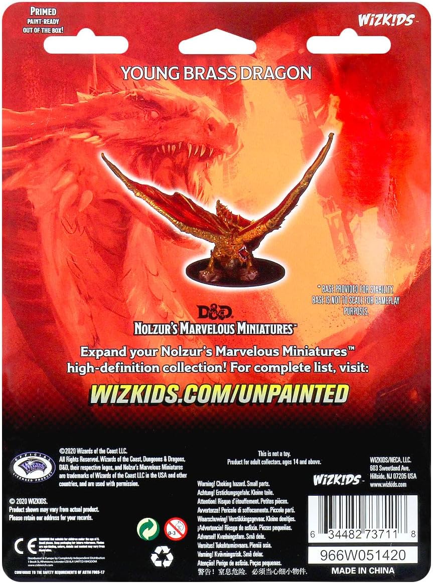 WizKids D&D Nolzur's Marvelous Miniatures: Young Brass Dragon