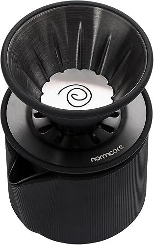 Miniatura 5 de Normcore Juego de cafetera portátil para verter sobre el viaje, gotero de café de viaje de una sola taza, uso V60 y máquina de café de papel de