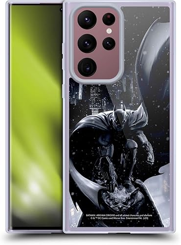 Head Case Designs Funda de gel suave con licencia oficial de Batman Arkham Origins Batman Key Art compatible con Samsung Galaxy S22 Ultra 5G