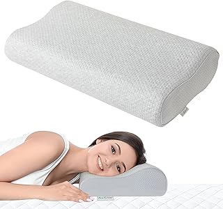 Orthopädisches Kissen Premium Nackenstützkissen – Zertifiziert – Seitenschläferkissen Nackenkissen aus Soft Memory Foam – Ergonomisches Kopfkissen Nackenschmerzen Antischnarchkissen (Grau)